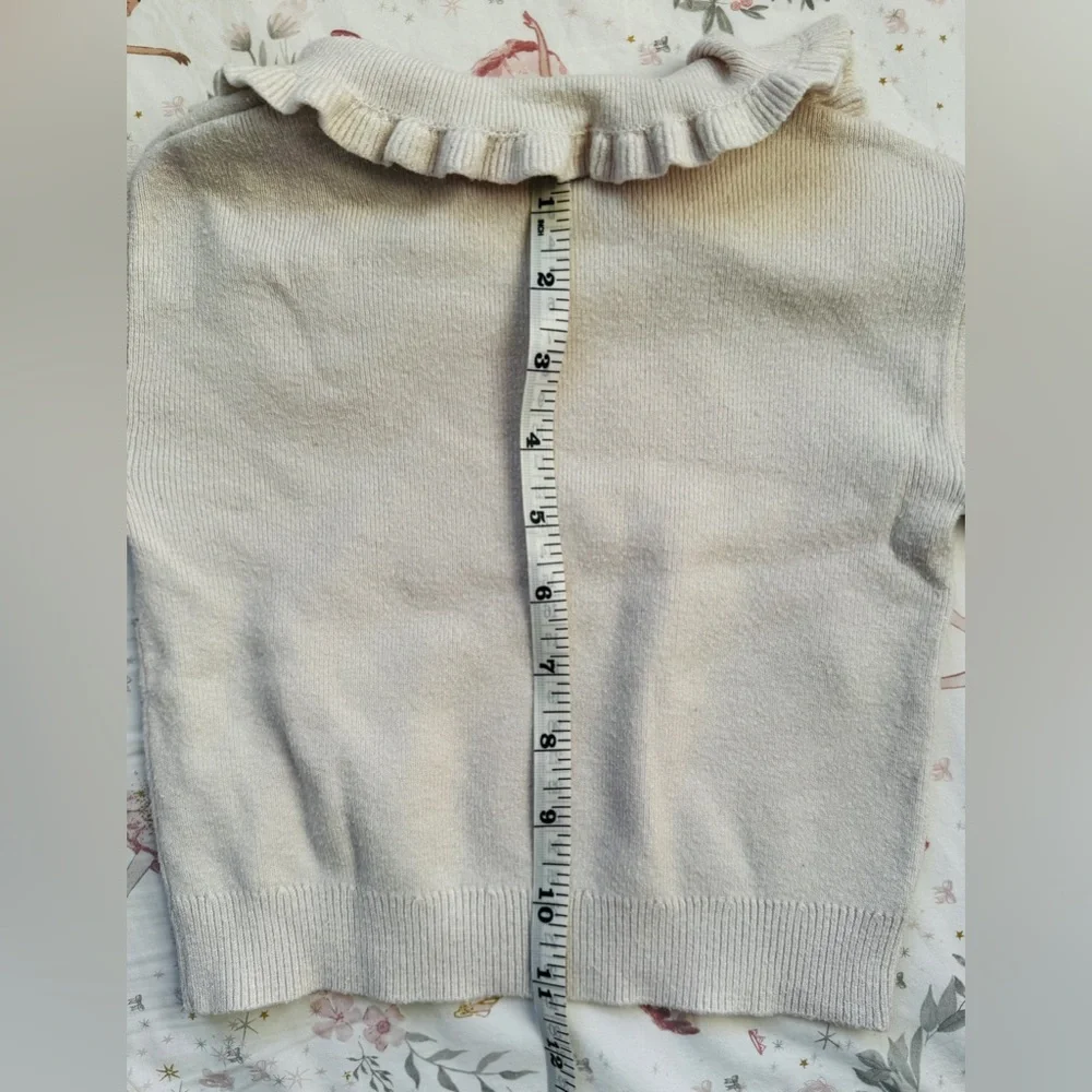 Zara Embroidered Knit Set Cream Girls 2-3 Years Cottagecore Minimalist